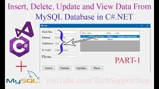 How to Insert Delete Update and View Data From MySQL Database using C#.NET[Part-1][With Source Code]