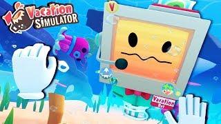 I WENT DEEP SEA DIVING WITH VACATION BOT! | Vacation Simulator VR (HTC Vive)