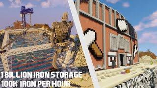 MINECRAFT IRON FARM PERIMETER | 100K HOUR/1BILLON STORAGE | BlowingMinds