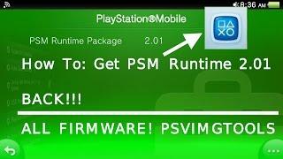 How-To Get PSM Runtime Package BACK!!! - 3.6X - PSVIMGTOOLS