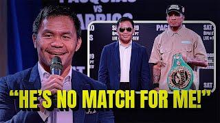 "I WILL CRUSH YOU!" Manny Pacquiao BRUTAL Warning To Mario Barrios At First Press Conference