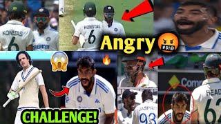 VIRAT KOHLI VS KONSTAS FIGHT  BUMRAH 1ST TIME HITTED FOR SIX IN TEST CRICKET ! IND VS AUS DAY 1 MCG