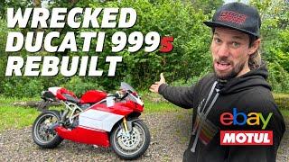 WRECKED & WRITTEN OFF DUCATI 999s REBUILT PART 1