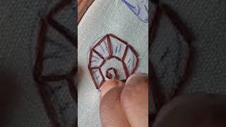 Hand embroidery work sea shell embroidery 4beginners #seashellembroidery #handembroidery #handwork