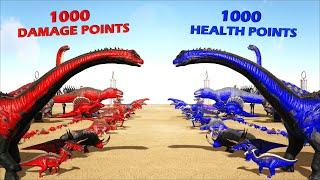 Damage VS Health, BUT 1000 Level-Ups on both sides! | ARK