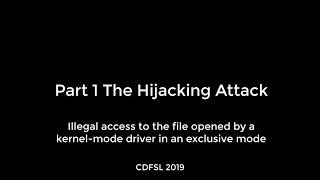 CDFSL2019 - The Hijacking Attack