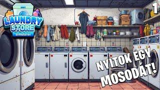 Laundry Store Simulator LIVE #1 - Nyitok egy mosodát!