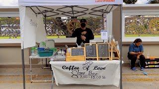 ASMR Cafe Vlog Mini Coffee shop Street Barista Working Handmade Relax Kopi Slowbar - Tasty Inside 4K