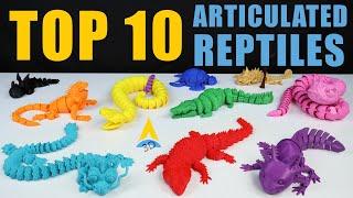 10 Cool Articulated Reptiles to 3D Print | Satisfying #3dPrinting #satisfying