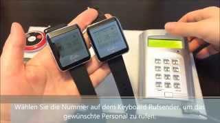 Gastronomie profi set: Keyboard calling button, Pager und Rufsender. Rufsystem, Pager system