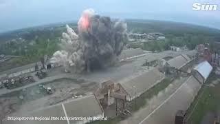 Russia Ukraine war 2022 - Ukrainian warehouse destroyed by Russian missile