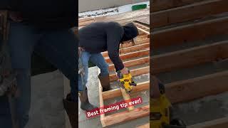 Best framing tip ever #framing #construction #framers