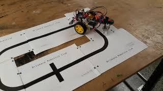 Arduino Line Follower. 5 Channel TCRT5000 IR Sensor. L298N, testing