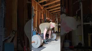 Deadlift 345 lbs double overhand 2 reps 8th set!