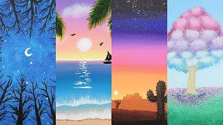 50 Easy Acrylic Painting Ideas for Beginners | 2022 Mega Compilation