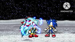 Super Sonic x universe ova 1 ending sprite remake