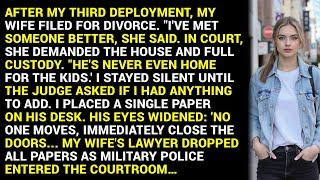 AFTER MY THIRD DEPLOYMENT, MY WIFE FILED FOR DIVORCE. "I'VE MET SOMEONE BETTER, SHE SAID.