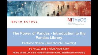 2024-07-12 - NITheCS Micro-school: 'The Power of Pandas - Introduction to the Pandas Library' ...