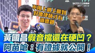 黃國昌記者會還在「硬凹假音檔」嗆：哪裡不妥？　苗博雅轟AI音檔如「腳尾飯2.0」：有證據就公開！　不能製作一個誤導群眾的素材｜94要賺錢