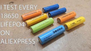 I test EVERY 18650 Lifepo4 on #aliexpress