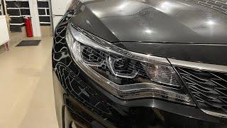 Kia Optima led - замена штатных диодных линз на новые Expression