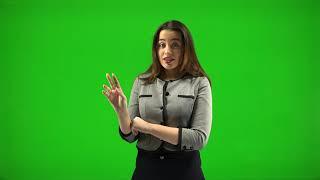 NO COPYRIGHT GREEN SCREEN VIDEO | Girl on screen  presenter |NCGS