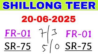 Shillong Teer Fr 01 & Sr 75 Result | Achik Teer Target | Garo Video Result | Teer Life Time 20/06/25