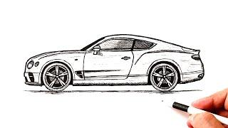 How to draw a Bentley car | Car drawing