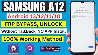 Samsung A12 FRP Bypass Without Talkback | Latest method