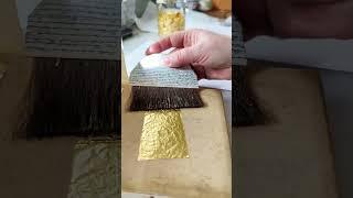 This is why I save every scrap. #gold #goldleafart #goldleaf