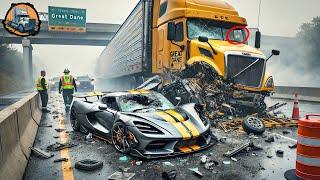 255 Mistakes Driving Trucks and Cars Lead To Disaster on The Road Caught on Camera - Truck Driving