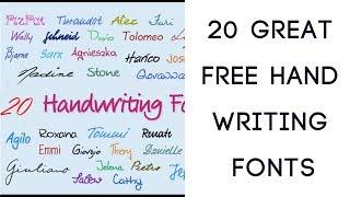 20 Great Free Handwriting Fonts