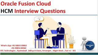 Oracle Fusion HCM Cloud | Mock Interviews | Training | Placement | Resume | Real Time | Assignments