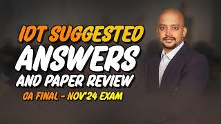 CA FINAL - IDT | NOV 24 | Descriptive Part Suggested Answers