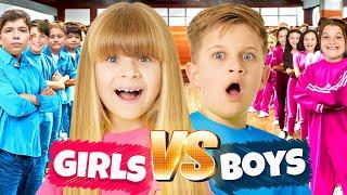 BOYS vs. GIRLS CHALLENGE with Diana and Roma