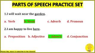 Parts of Speech| Parts of Speech Practice Questions| English Grammar| S2LEARN