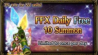 Thank you FFX Daily Free 10 Summon, and Goodbye | Final Fantasy Brave Exvius