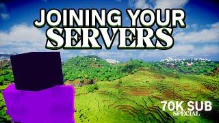 Joining my Subscribers' Minecraft Servers LIVE | 70K Special