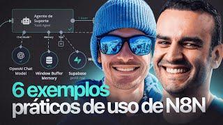 N8N: 6 exemplos práticos (IA & Chatbots) c/ Hugo Autotic