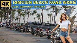 Jomtien Beach Road Work January 2025 Update   Pattaya Thailand