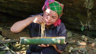 The difficult life of a single woman living in the forest eating wild animals to make a living