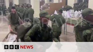 North Korean troops in Russia to fight in Ukraine war, new footage shows | BBC News