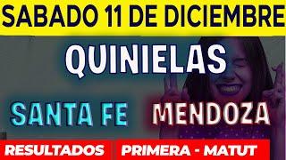 Quinielas Primera y matutina de Santa fé y Mendoza Sábado 11 de Diciembre