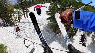 Skiers Jump OVER A Chairlift! Best Party Lap Ever?