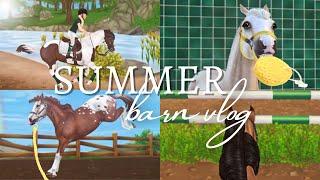 Summer Barn Vlog ~ Beach Gallop, Baths, & Riding II Star Stable Realistic Roleplay