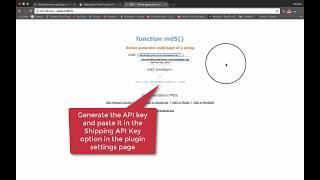 Generating the Shipping API key in WooCommerce Multi-Carrier Shipping Plugin