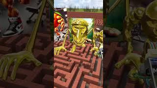 GUESS ALL SIZE GOLDEN Br Br PATAPIM UDINDINDINDUN FAMILY 2D vs 3D BRAINROT MEMES BIG MAZE Gmod