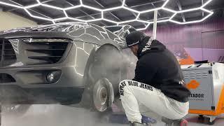 DEEP CLEANING // PORSCHE MACAN CLEANED BY FORTADOR STEAM MACHINE POWERED BY LAMBORGHINI