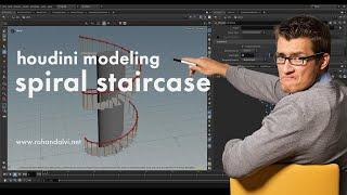 Houdini procedural modeling - Spiral staircase