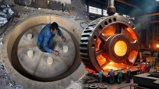 Incredible Process of Manufacturing The Largest Industrial Gear For Rolling Mill In Furnace: